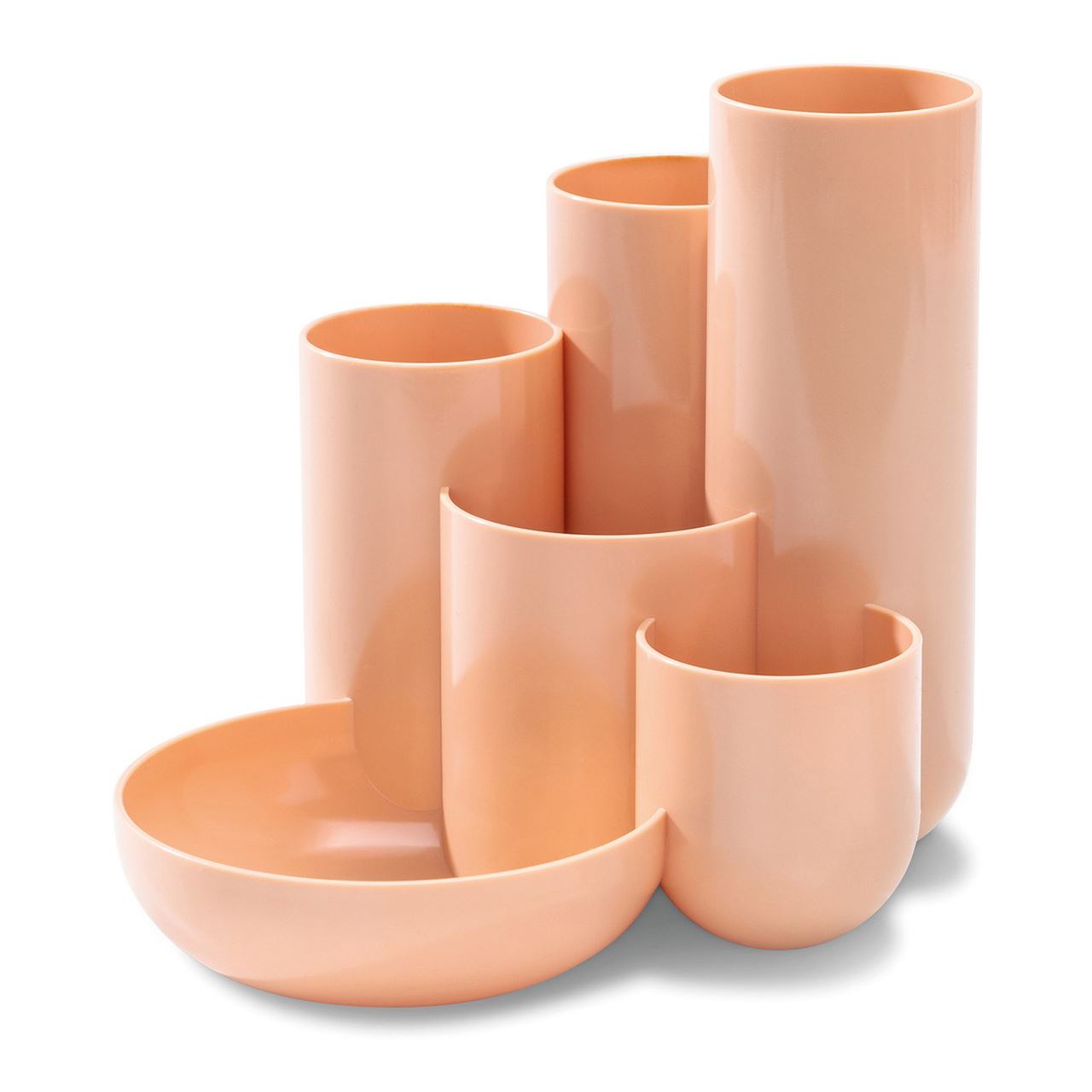 HAN Schreibtisch-Organizer CAMPUS pastellorange Polystyrol 5 Fächer 13,1 x 15,4 x 13,7 cm