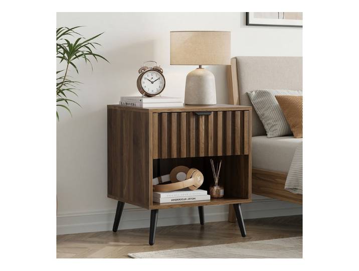 Fine Life Pro Nachttisch Moderner Nachttisch mit integrierter Schublade