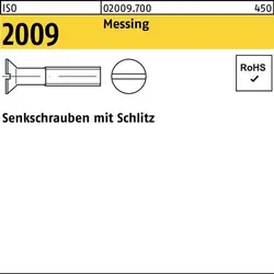 Senkschraube ISO 2009 Schlitz M16x 25 Messing 25 Stück