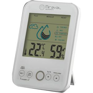 Miraval Thermo-Hygrometer 4-MV1823-1, Schimmelwarner, digital, von 0 bis 50°C, innen, weiß