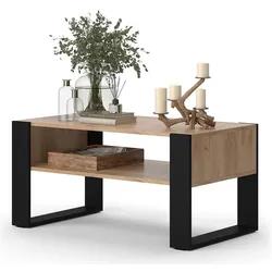 Vicco, Couchtisch + Beistelltisch, Olli mit Ablage (52.40 x 92 x 45.60 cm)
