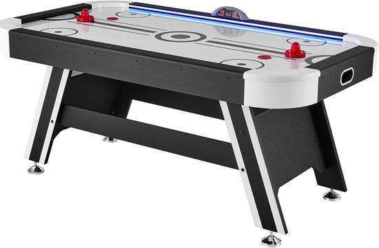 Innenraum-Hockeytisch für Kinder und Erwachsene, inklusive LED-Sportfunktionen, 2 Pucks, 2 Schläger und elektronisches Ergebnis-Display, ideal für Spielzimmer und Familienunterhaltung