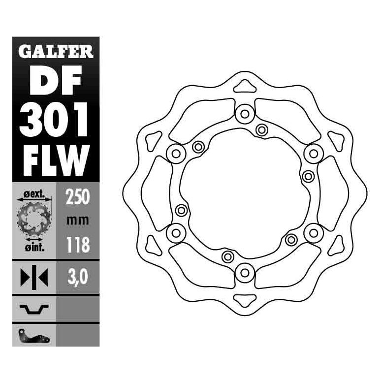 Galfer Bike Bremsscheibe Galfer Wave Schwimmend (DF301FLW)