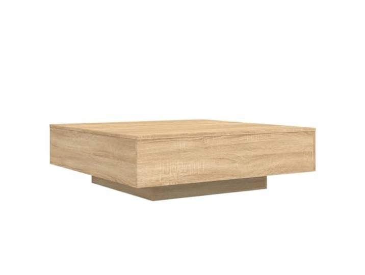 LASWWQMRF Couchtisch Sonoma-Eiche 100x100x31 cm Sofatisch Flacher quadratischer Beistelltisch in Sonoma-Eiche-Optik für das Wohnzimmer, ideal für Getränke und Dekoration.
