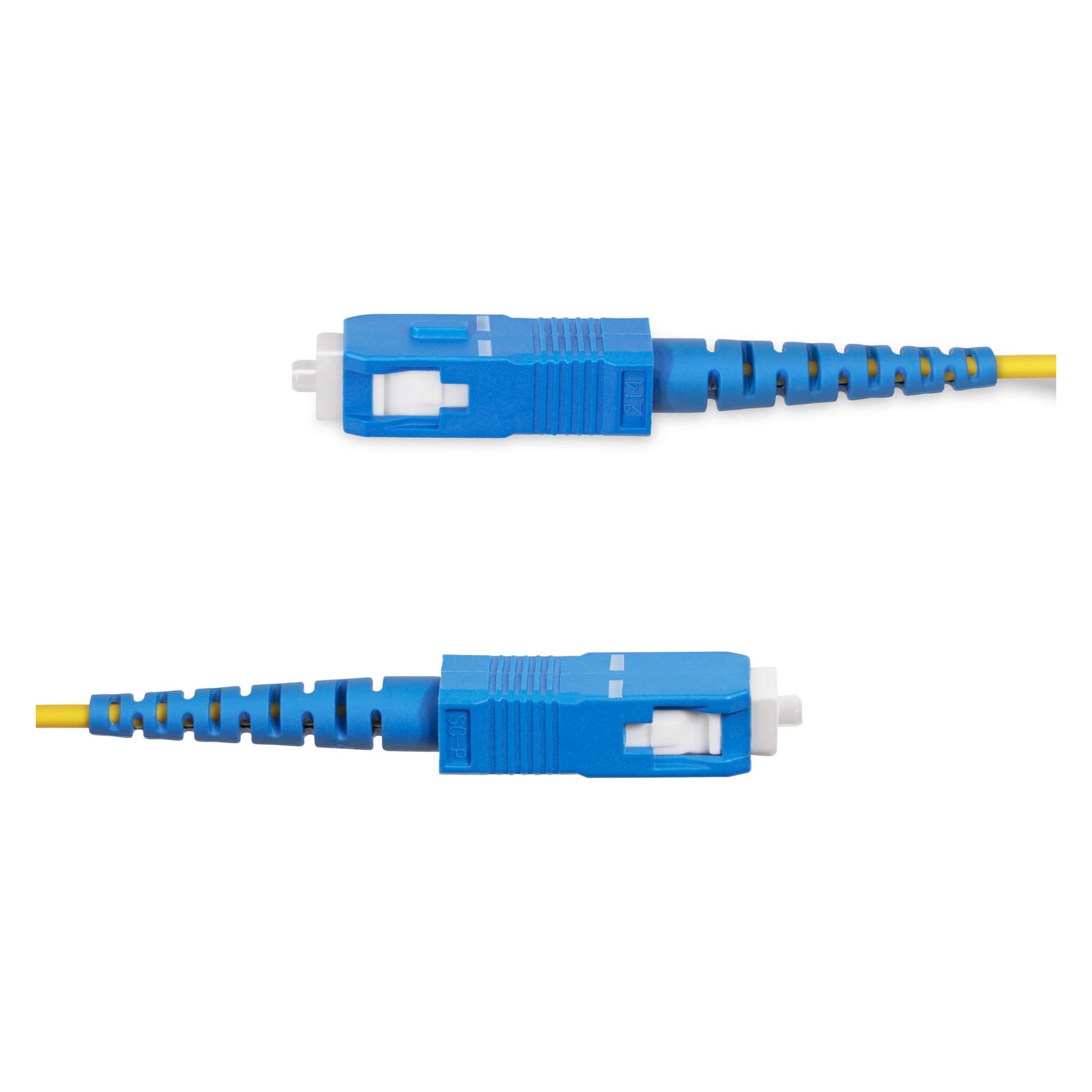 StarTech com 30 Meter LWL Patchkabel SC SC (UPC) Singlemode OS2 Simplex, 9/125µm, 40G/100G, Biegeune (30 m) (SPSMSCSC-OS2-30M)