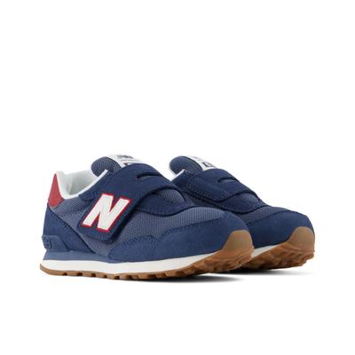 Sneaker NEW BALANCE "515", Mädchen, Gr. 30, blau (nb navy, podium rot), Leder, Textil, Schuhe Sneaker