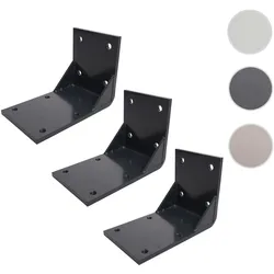 3er-Set Deckenadapter für Kassetten-Markise T124, Deckenmontage Halterung Adapter ~ anthrazit