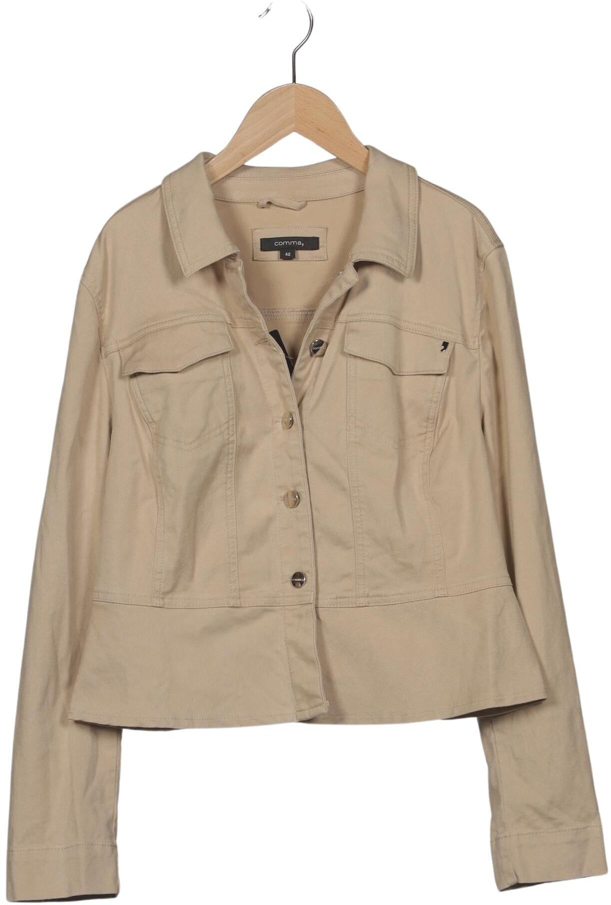 Comma Damen Jacke, Beige, Gr. EU 42, Elasthan - Second Hand