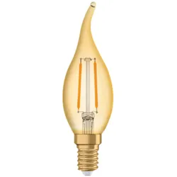 RADIUM LED Filamentlampe ESSENCE AMBIENTE LUX Kerzenform, CA22, E14, 2,5W, 2400K, 220lm, gold RA42819842