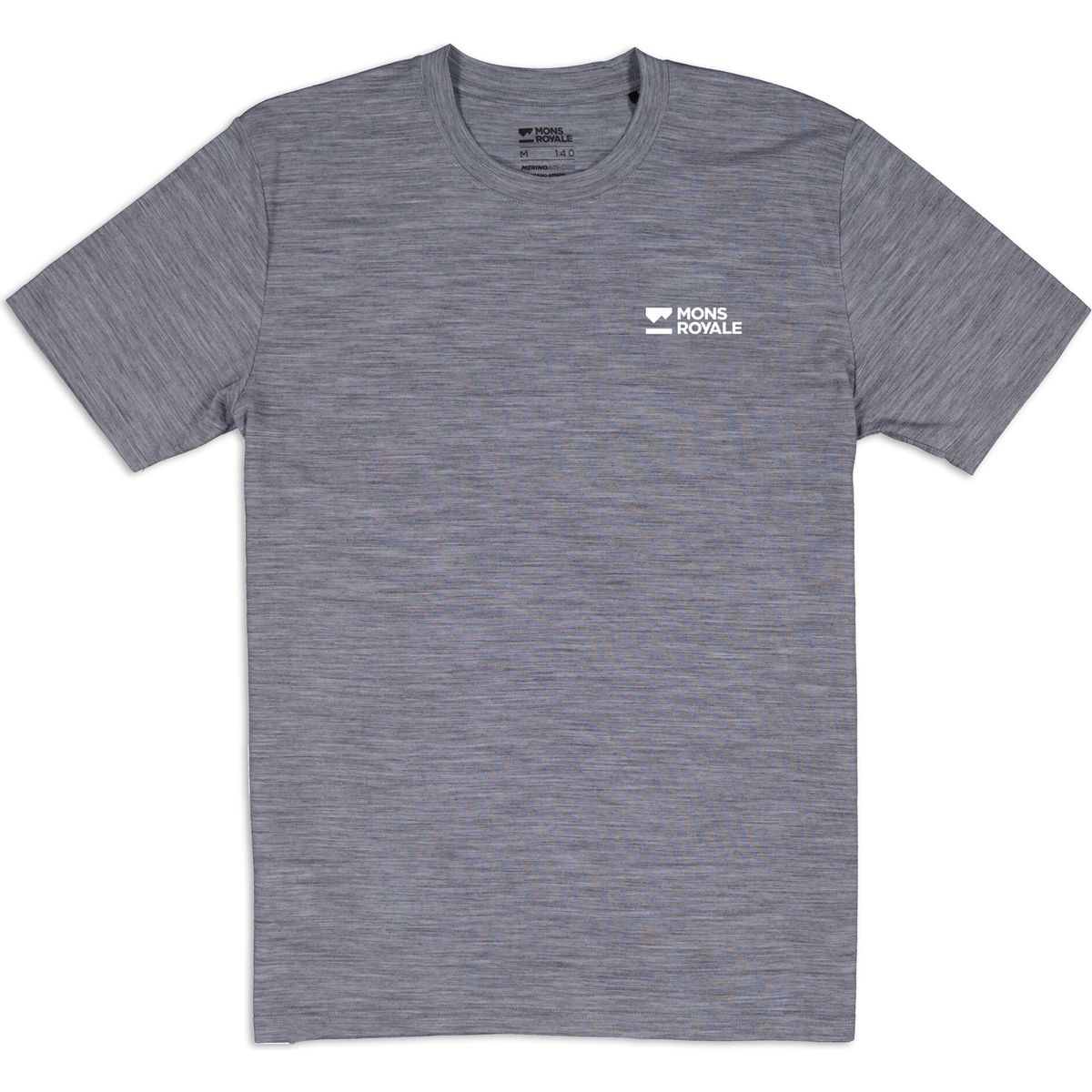 Mons Royale Mens Icon Merino Tee-shirt grey heather (710) XL 100874-1171-710-XL