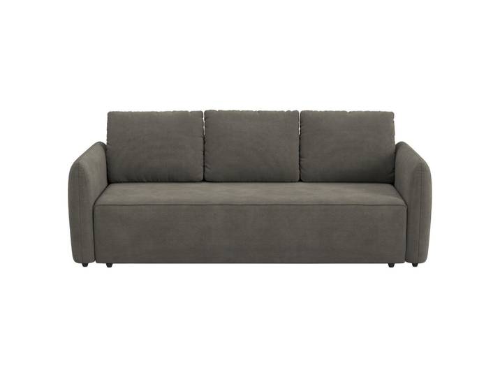 Mid.you Schlafsofa, Anthrazit, Kunststoff, 222x89x102 cm, Liegefunktion, Wohnzimmer, Sofas & Couches, Schlafsofas, Schlafsofas mit Bettkasten