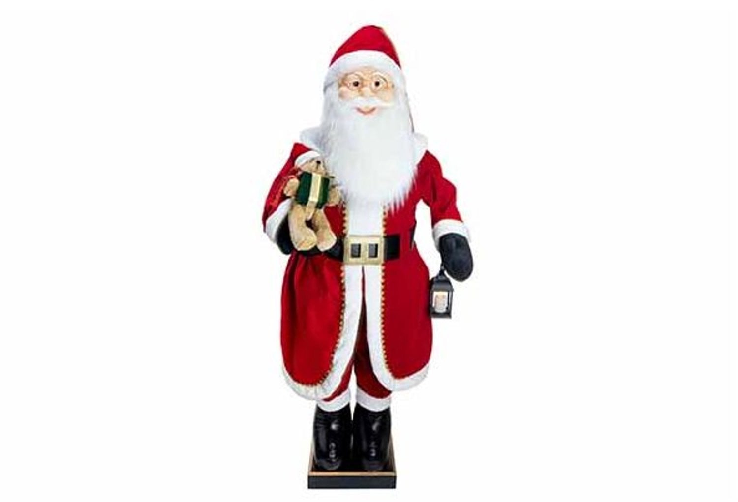 Kerstman LED Moving Music Decoratie Rood met Motion Sensor en Adapter, B: 35 cm, D: 25 cm, H: 11 cm