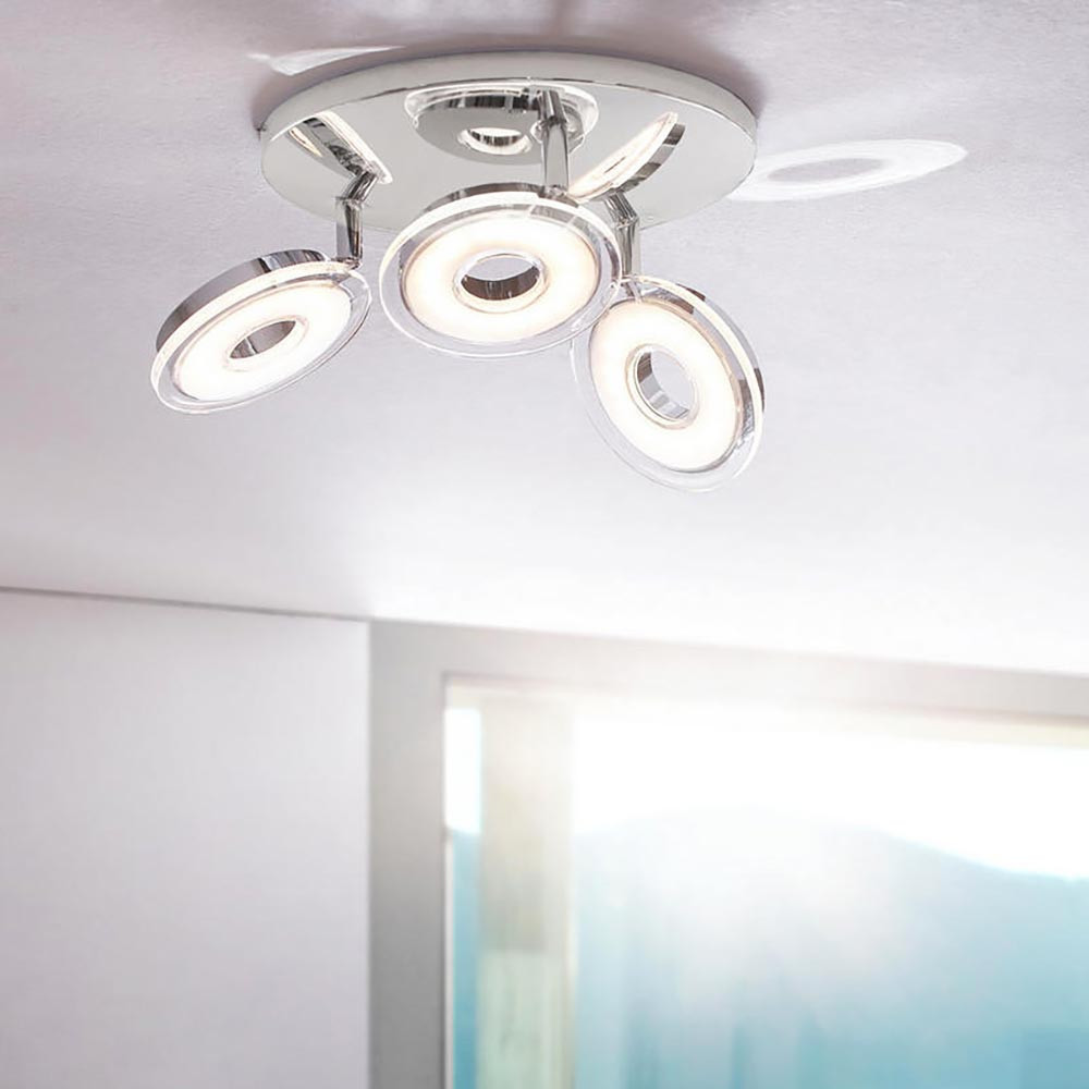 Licht-Trend Sempre Tres Verstelbare LED-spots set van 3 chroom