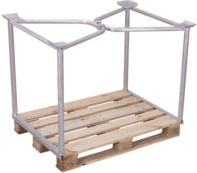 VARIOfit Couvercle de palette type 65 galvanisé 1 200 x 800 mm Hauteur utile 800 mm (vpa-080.005)