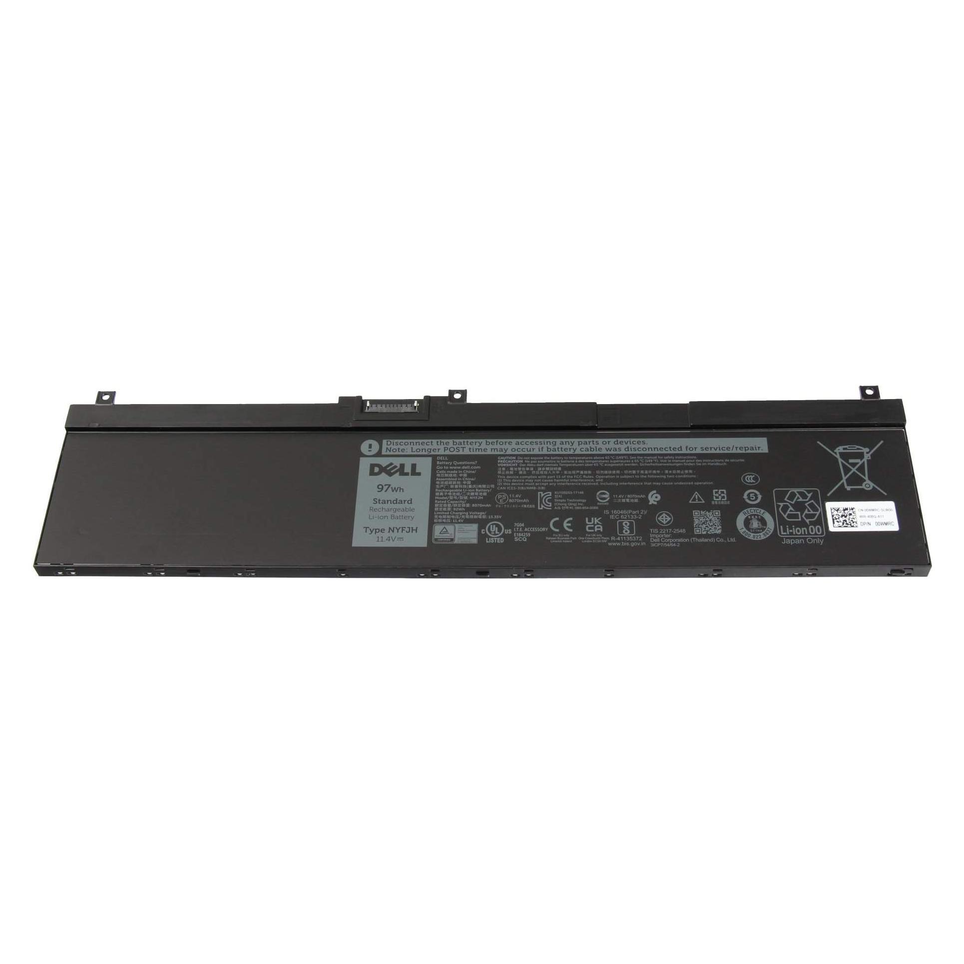 Dell Battery, 97WHR, 6 Cell (6 Zellen, 8070 mAh) (FY2VW)