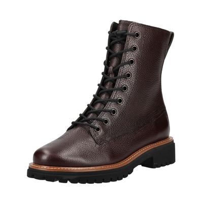 Schnürstiefelette PAUL GREEN "Paul Green Stiefelette Glattleder", Damen, Gr. 36, braun, Glattleder, Schuhe Schnürstiefelette