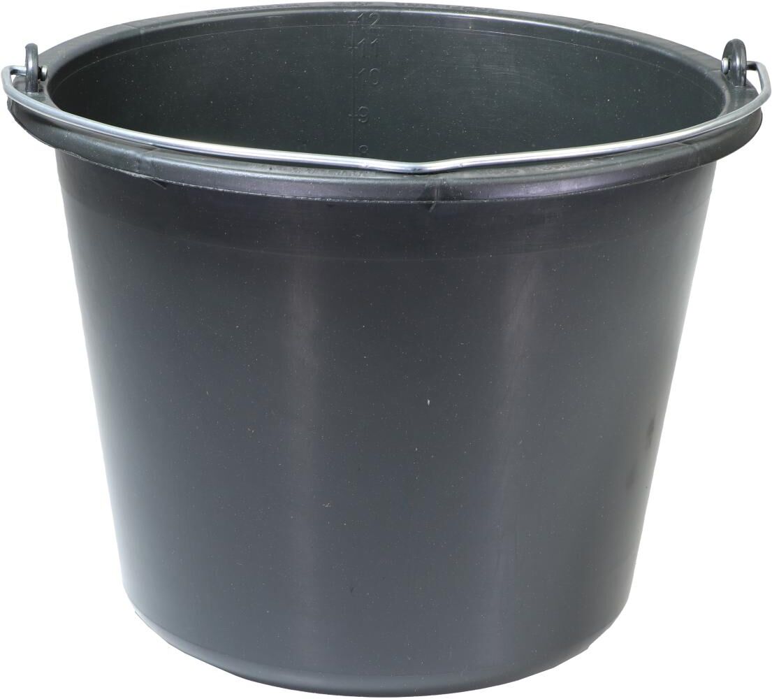 Kunststofftechnik S&W JOPA Profi-Line Mörteleimer, schwarz, 12 Liter