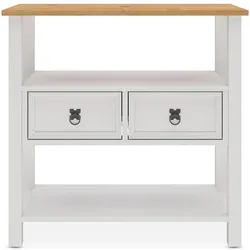 Idimex, Waschbeckenunterschrank, Waschbeckenunterschrank TEQUILA mit 2 Schubladen – Weiss/Eiche