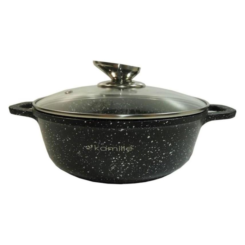 Kamille Pot 4.5 L with marble coating 4405 (Kochtopf, Aluminium, 24 x 11.50 cm) (KM4405)