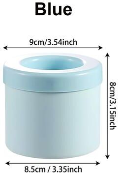 Lush Living Finds Portable Silicone Ice Bucket & Round Ice Cube Mold For Wine Ice Cooler Home Bar Ice Maker small Blue
