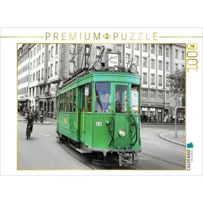 CALVENDO Puzzle Ein historischer Triebwagen der Baseler Verkehrsbetriebe | 1000 Teile Lege-Größe 64x48cm Foto-Puzzle für glückliche Stunden, von ,