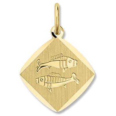 Sternzeichenanhänger ONE ELEMENT "Fische Sternzeichen Anhänger aus 333 Gelbgold", gold, Schmuckanhänger, Damen, Gelbgold 333, Gold, Ihr persönliches Sternzeichen – ein besonderes Geschenk mit Bedeutung