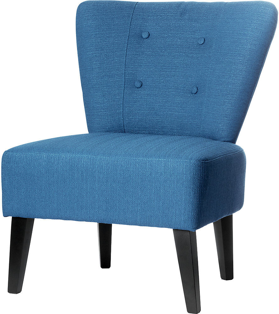 Sessel BRIGHTON, Füße aus Massivholz, blau meet