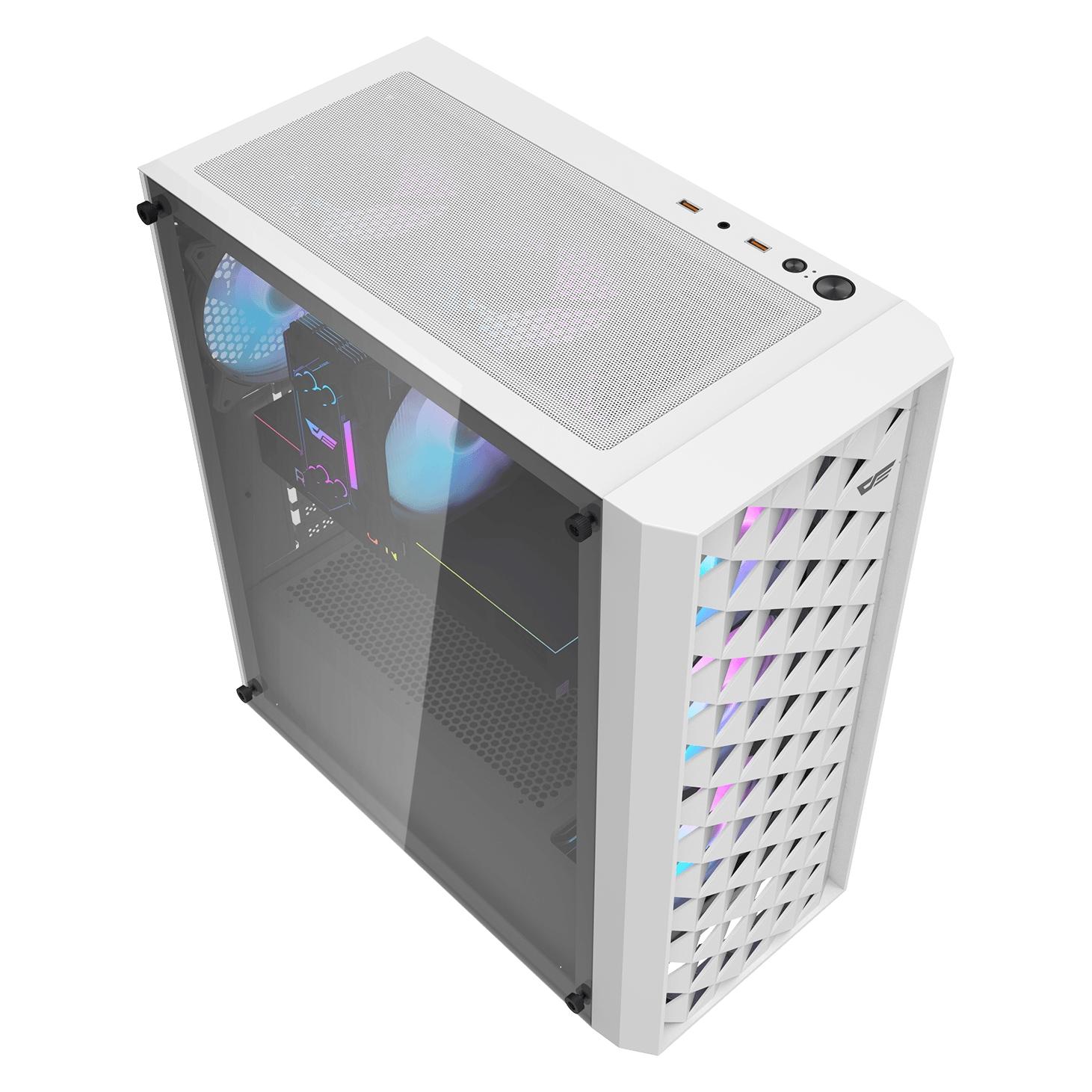 Darkflash Tech DK351+ 4 Lüfter (ATX, mATX, Mini-ITX) (DK351 White)