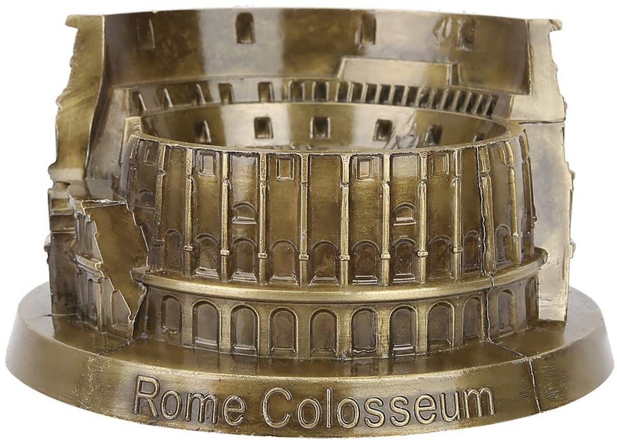Dailygoody Rome Colosseum Miniatuur - Retro Brons - Handgemaakte Metalen Decoratie