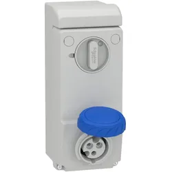 Schneider Electric 83081 Wandsteckdose verriegelt, 16A, 2p+E, 200-250 V AC, IP65