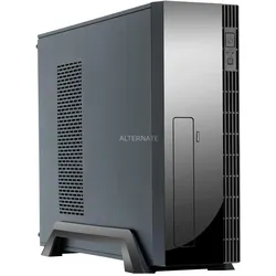 Chieftec UE-02B Computergehäuse - Computergehäuse (Mini-Tower, PC, Metall, Micro-ATX, Schwarz) (mATX, Mini-ITX), PC Gehäuse, Schwarz