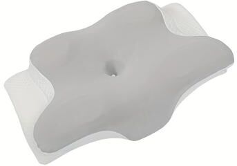 Uplifted Trends Memory Cotton Butterfly Shaped Cervical Pillow For Neck Support Slow Rebound light Grey