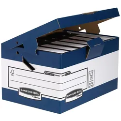 Fellowes, Dokumentenablage, Archivbox Bankers Box Heavy Duty Ergo, B378xT545xH293 mm, blau, Pk. 10 Stk. (A4, Folio)