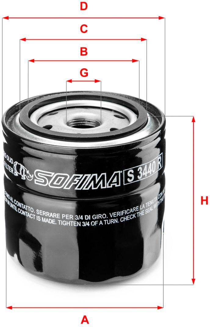 Sofima Filtro olio S 3440 R