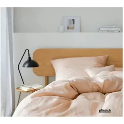 Elegante Bettwäsche Breezee (weitere Farben) - 155x220 cm + 40x80 cm	pfirsich