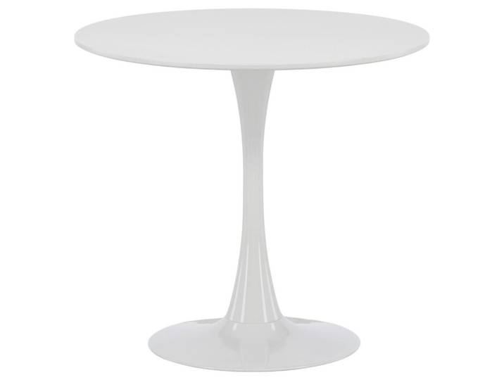 Livetastic Esstisch, Weiß, Hellgrau, Metall, furniert, rund, 80x75x80 cm, Esszimmer, Tische, Esstische, Esstische rund