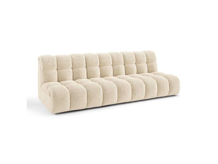 Canapé 3 places 3 places en tissu bouclette beige