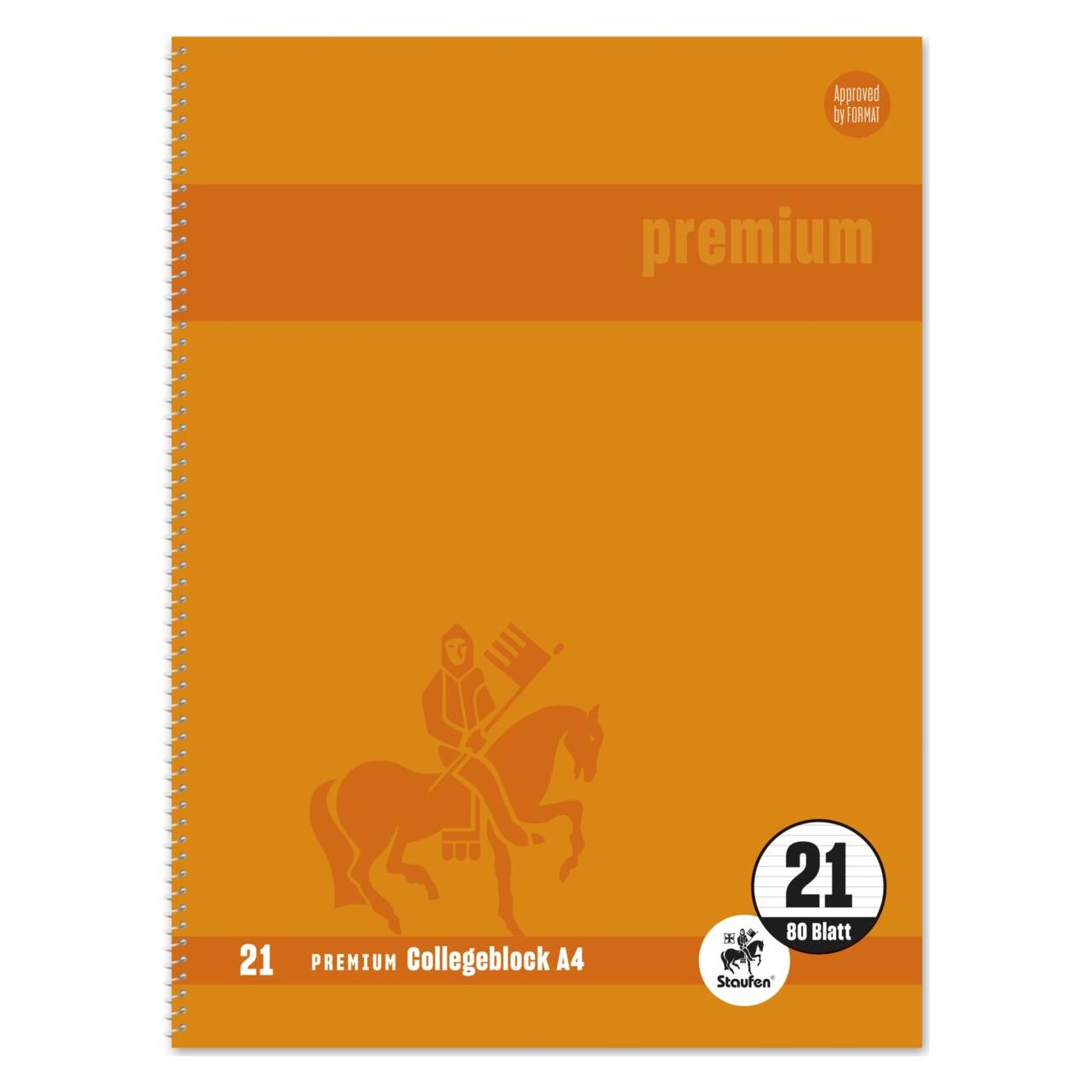 Staufen Collegeblock A4 80BL Lin.21 orange (A4) (734451377)