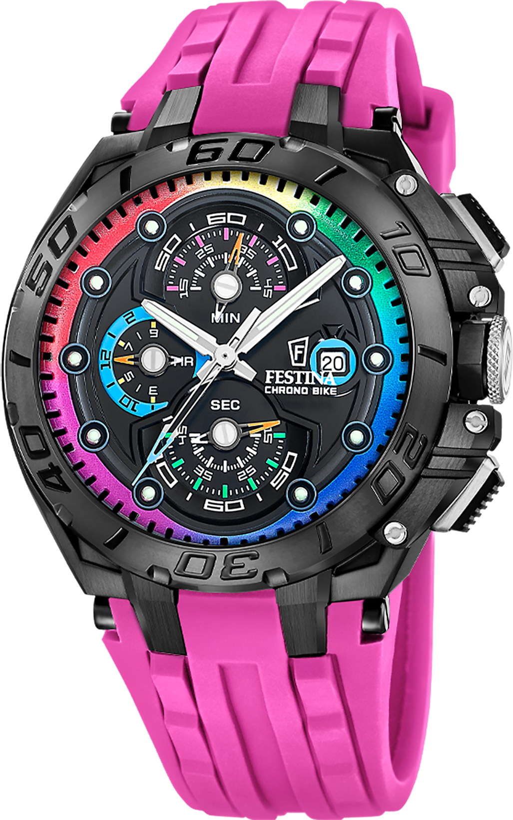 Chronograph FESTINA "Chrono Bike Limited Edition", schwarz, Armbanduhren, Herren, Chronograph, Quarzuhr, Armbanduhr, Herrenuhr, Edelstahlarmband
