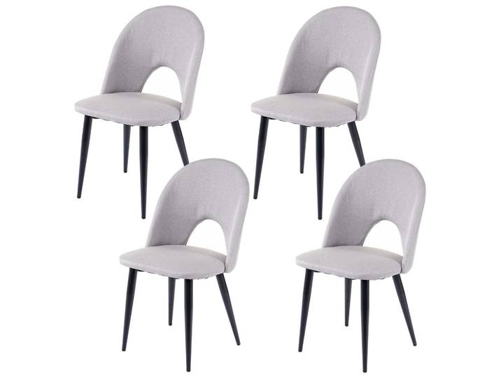 Jamb Esszimmerstuhl Hellgrau 4er-Set, Textil, 49x85x53 cm, Esszimmer, Stuhl