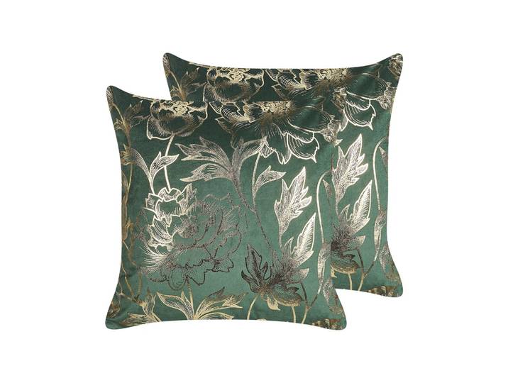 DEKOKISSEN 2er-Set Smaragdgrün 45/45 cm Daffodil