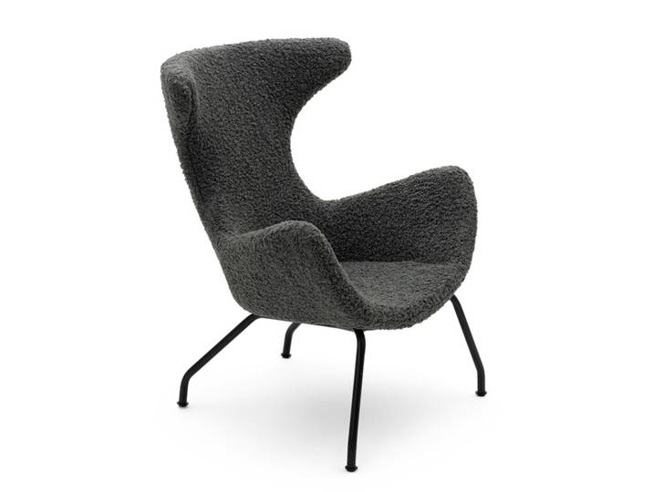 Lounge Sessel Peco grau, 77x96x78 cm