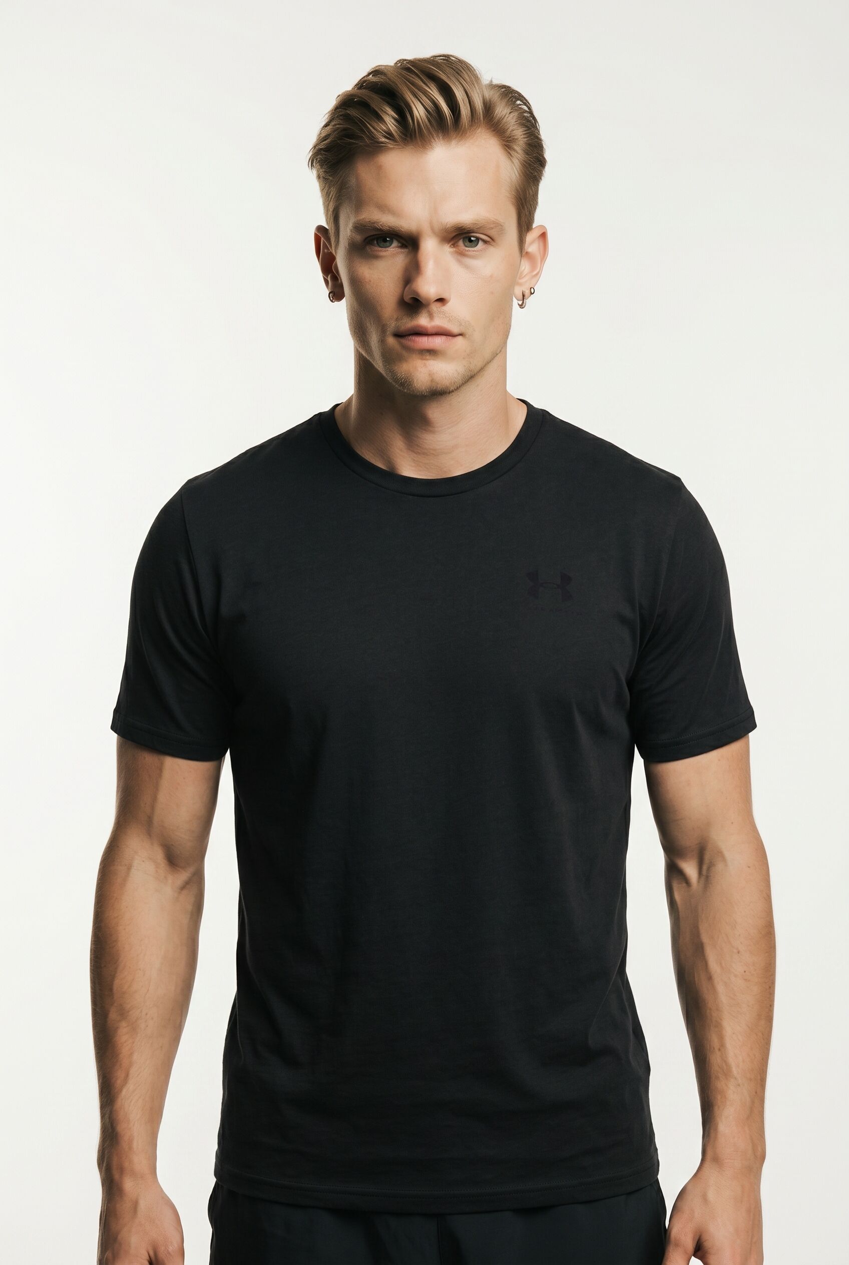 Under Armour "UA M SPORTSTYLE LC SS" kurzärmliges Design, mit Rundhalsausschnitt, gerader Abschluss schwarz M