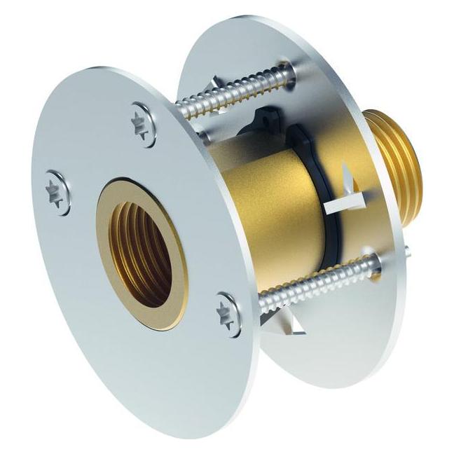 TECE TECEflex Wanddurchführung, universell, Siliziumbronze, R1/2"xRP1/2" (Rohrverschraubung) (708706)