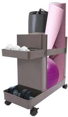 Multicon Wholesale Hub Adjustable Home Gym Storage Rack With Wheels For Dumbbells Yoga Mats And Workout Equipment Adjustable Home Gym Storage Rack With Wheels For Dumbbells Yoga Mats And Workout Equipment