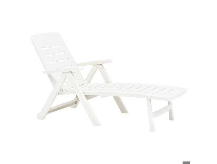 CONFORTHA®Chaise longue pliable Plastique Blanc - Mobilier de jardin (10448)