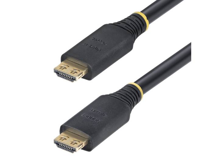 StarTech.com Câble HDMI Haute Vitesse de 15 m avec Connecteurs à Verrouillage, 4K 60 Hz/1440p 144 Hz, HDR10/HDCP 2.2/ARC, 18 Gbps, Câble UHD HDMI pour