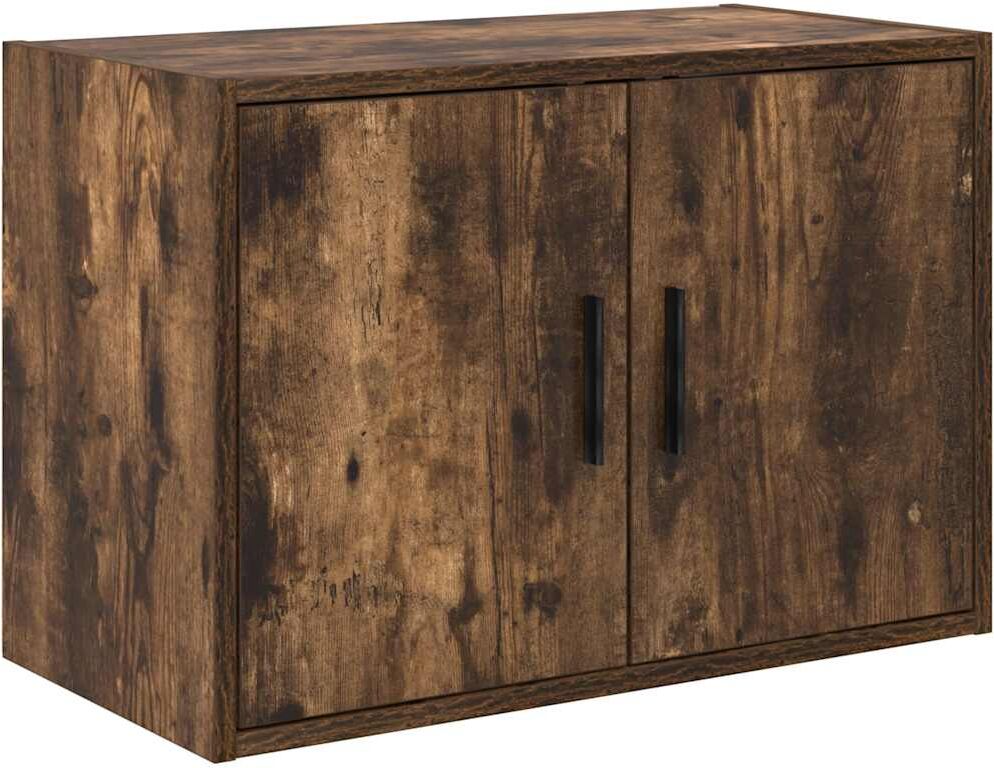 vidaXL Armoire murale de garage chêne fumé bois d'ingénierie