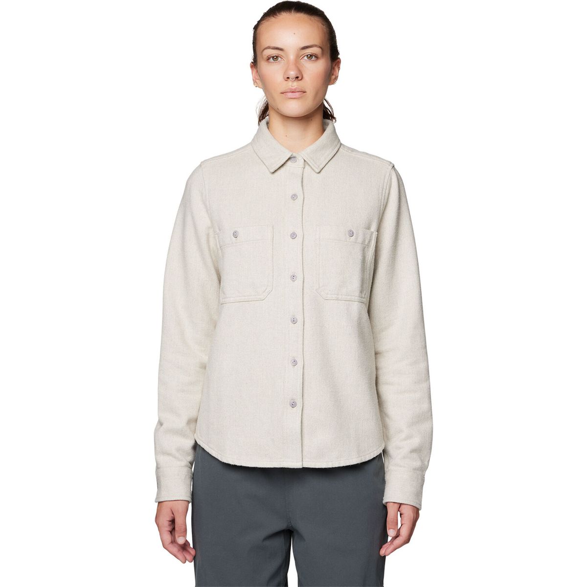 Mountain Hardwear W Plusher Long Sleeve Shirt stone heather (022) S 210433-022-S