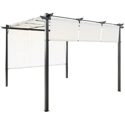 Never Indoor Pergola aus Stahl ca. 295 x 295 x 225 cm - Weiß